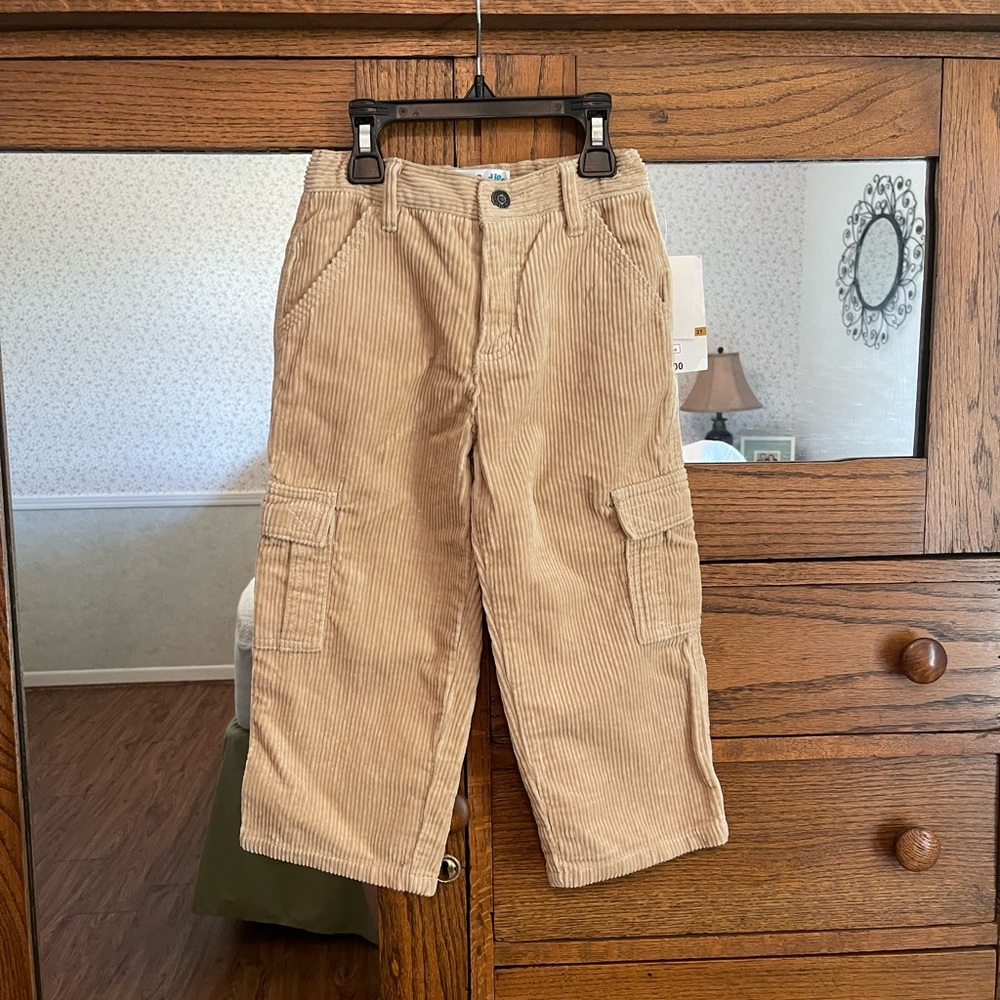 Flapdoodles Tan Corduroy Cargo Pants
